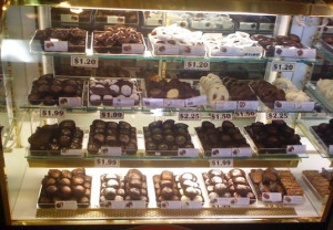 Amazing chocolate selections at The Potpourri House in Tyler, Texas. 