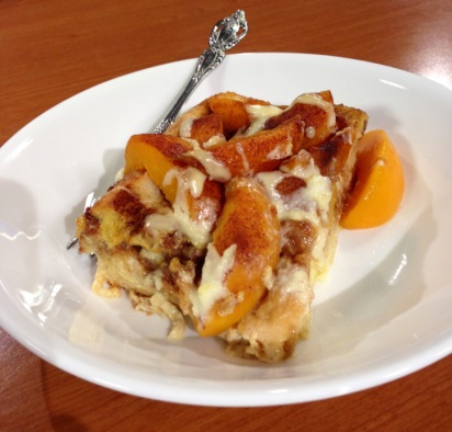 peaches and cream french toast casserole